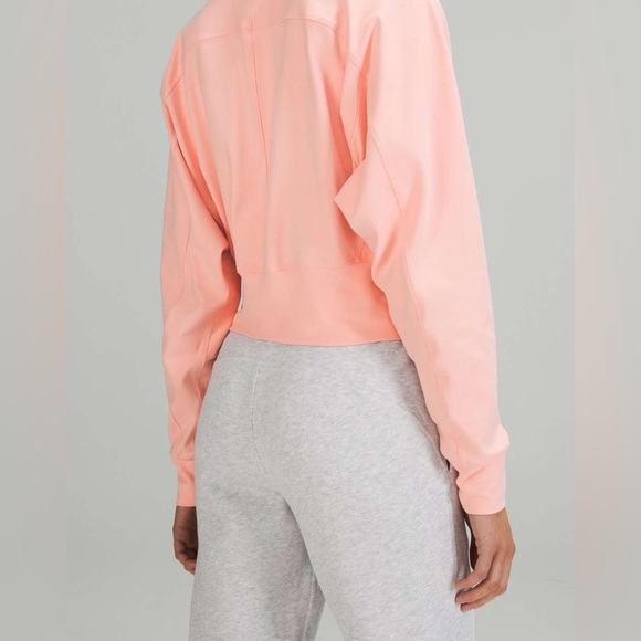 Lululemon Ready to Rulu Half-Zip Pullover, dew pink, size 10 - Picture 4 of 9